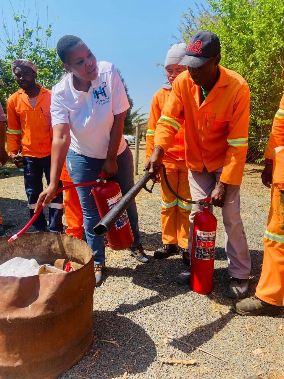 Basic Fire fighting training session with H Squared Training